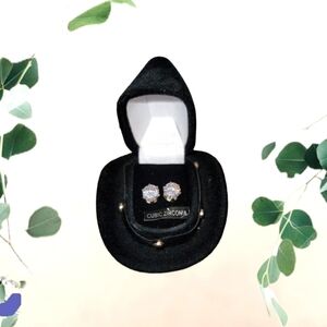Cubic Zirconia Earrings in a Cowboy Hat
